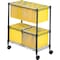 Safco 2-Tier Rolling File Cart, Ltr/Lgl, 25-3/4"x14"x29-3/4", BK SAF5278BL - alternate 1